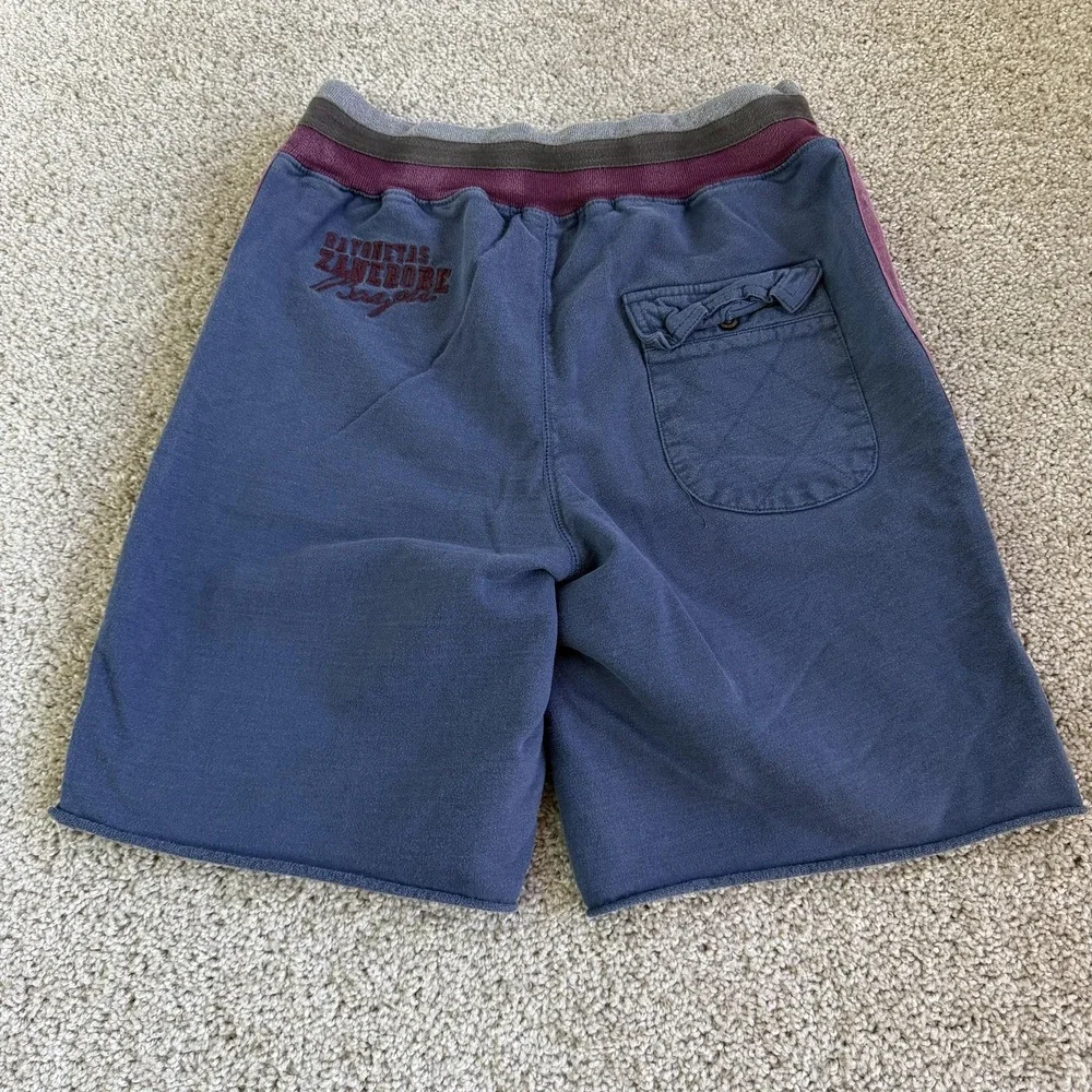 Zanerobe Shorts Mens 30 Blue Sweat French Terry Colorblock Athletic Gym Training